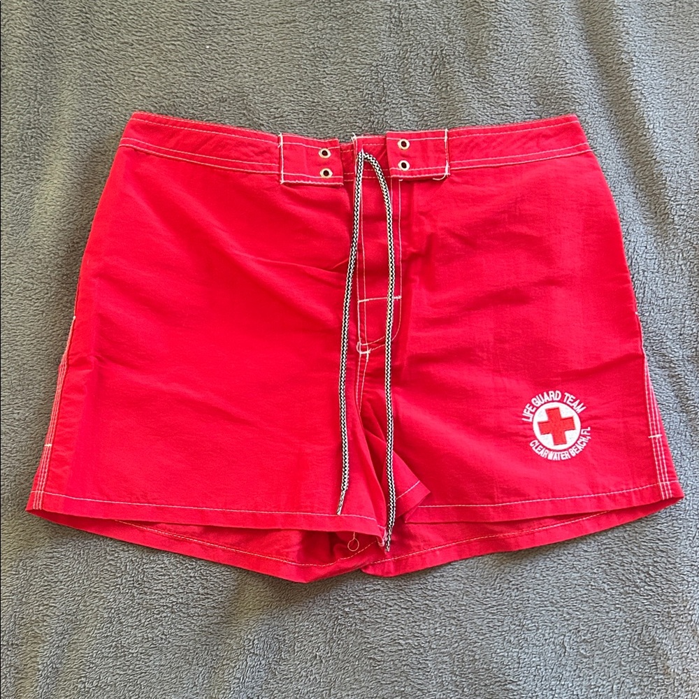 Vintage Clearwater Beach, Florida Lifeguard Team Shorts